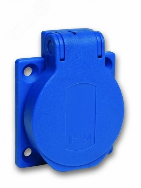 Розетка 10/16A 50х50мм IP54 винтовые зажимы сбоку
