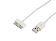 USB кабель для iPhone 4/4S 30 pin шнур 1 м белый REXANT