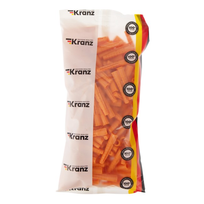 Дюбель универсальный KRANZ с бортиком, 8х52, пакет (200 шт./уп.)