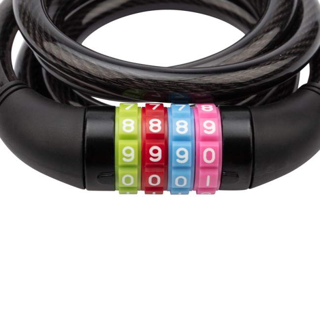 Тросовый кодовый замок взломостойкий для велосипедов и колясок 150 см черный