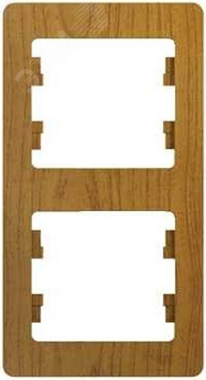 GLOSSA Рамка 2 поста вертикальная дуб GLOSSA Рамка 2 поста вертикальная дуб