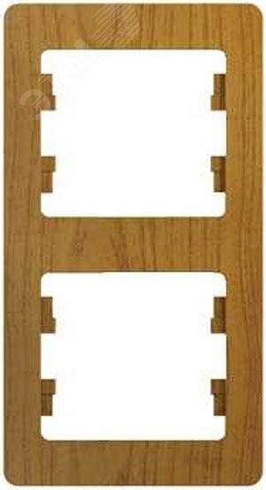 GLOSSA Рамка 2 поста вертикальная дуб GLOSSA Рамка 2 поста вертикальная дуб