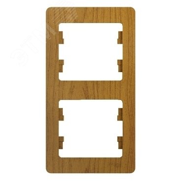 GLOSSA Рамка 2 поста вертикальная дуб GLOSSA Рамка 2 поста вертикальная дуб