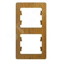 GLOSSA Рамка 2 поста вертикальная дуб GLOSSA Рамка 2 поста вертикальная дуб