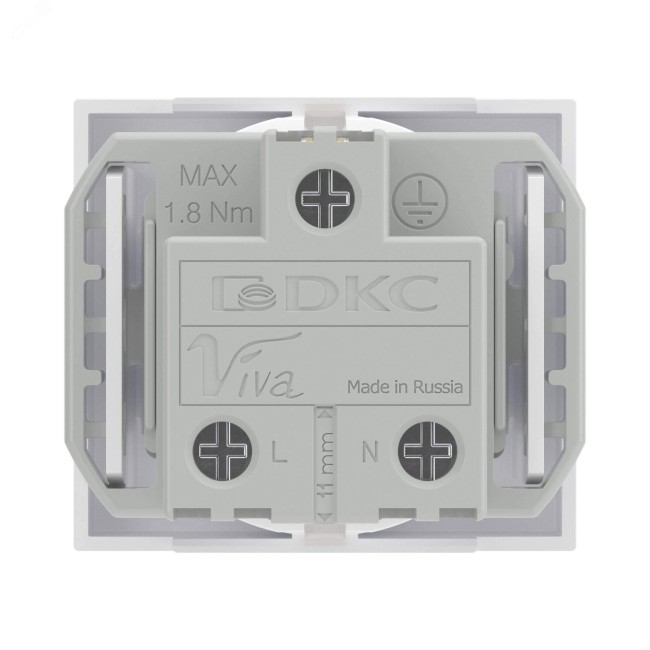 VIVA Розетка силовая с заземлением белая VIVA Розетка силовая с заземлением белая