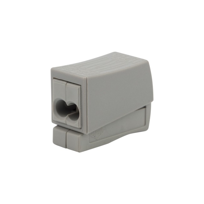 Строительно-монтажная клемма СМК 224-112 для светильника на 2 проводника 1.0-2.5/0.5-2.5 мм², белая (5 шт./уп.) REXANT