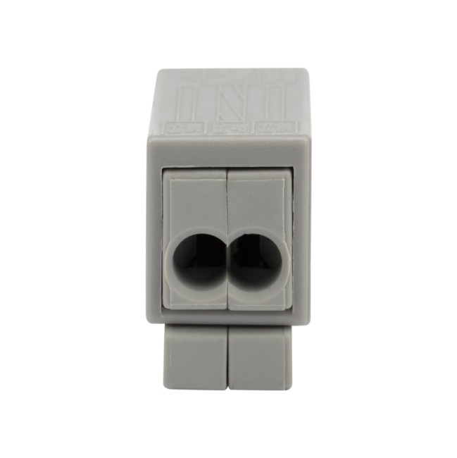 Строительно-монтажная клемма СМК 224-112 для светильника на 2 проводника 1.0-2.5/0.5-2.5 мм², белая (5 шт./уп.) REXANT