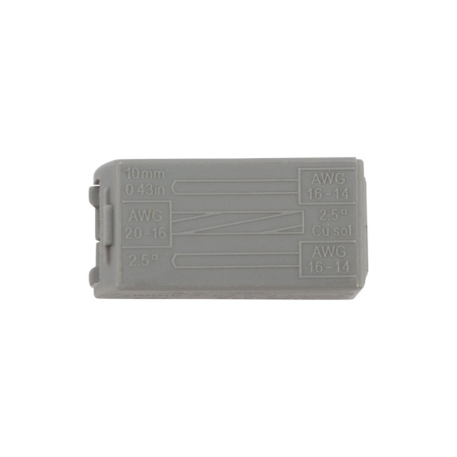 Строительно-монтажная клемма СМК 224-112 для светильника на 2 проводника 1.0-2.5/0.5-2.5 мм², белая (5 шт./уп.) REXANT