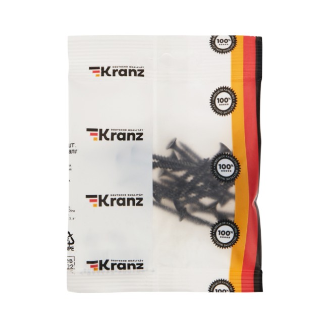 Саморез гипсокартон-металл KRANZ 3.5х35, пакет (25шт.)