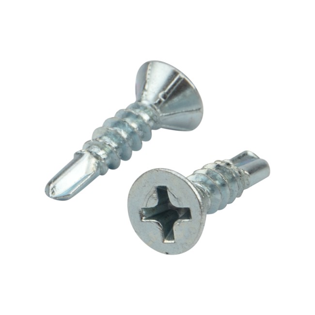 Саморез оконный KRANZ сверло, 3.9х16, белый цинк, короб (1000 шт./уп.)