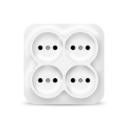 Розетка 4-м ОП 10А IP20 квадрат. без заземл. бел. IONICH 1448 Розетка 4-м ОП 10А IP20 квадрат. без заземл. бел. IONICH 1448