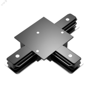 Коннектор однофазный для встраиваемых трековых шинопроводов (T) черный Track Gauss Коннектор однофазный для встраиваемых трековых шинопроводов (T) черный Track Gauss