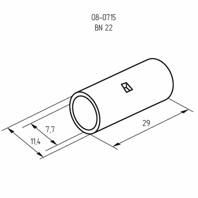 Соединительная гильза L-29мм, 25мм² (ГМЛ (DIN) 25) REXANT Соединительная гильза L-29мм, 25мм² (ГМЛ (DIN) 25) REXANT
