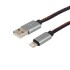 Кабель USB-Lightning для iPhone/2,4A/nylon/denim/1m/REXANT