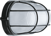 Светильник НПП-60w термостойкий овальный с решеткой IP54 черный Светильник НПП-60w термостойкий овальный с решеткой IP54 черный