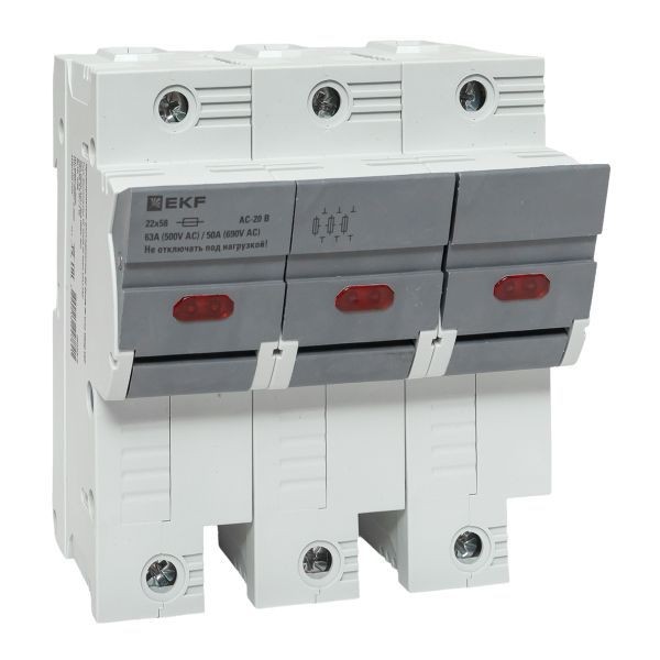 Предохранитель-разъединитель DF 22х58 3п (тип ПВЦ) EKF df223-e