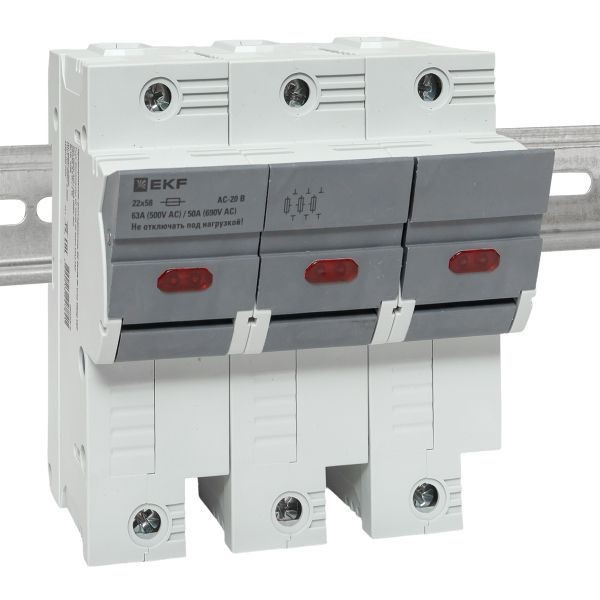 Предохранитель-разъединитель DF 22х58 3п (тип ПВЦ) EKF df223-e