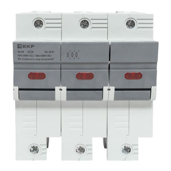Предохранитель-разъединитель DF 22х58 3п (тип ПВЦ) EKF df223-e