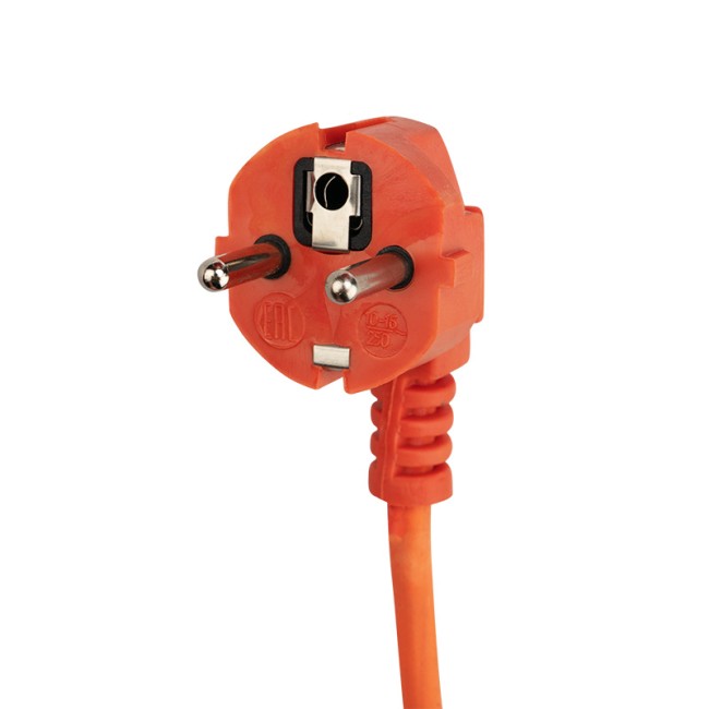 Удлинитель-шнур на катушке REXANT ПВС 3х1.5, 30 м, 4 гнезда, с/з, 16 А, 3300 Вт, IP20, оранжевый (Сделано в России)