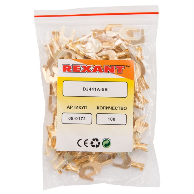 Наконечник вилочный REXANT 5.5 мм, 1-1.5 мм² (НВ 1.5-5) Наконечник вилочный REXANT 5.5 мм, 1-1.5 мм² (НВ 1.5-5)