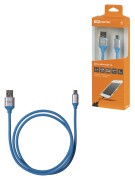 Дата-кабель, ДК 16, USB - micro USB, 1 м, силиконовая оплетка, голубой, TDM Дата-кабель, ДК 16, USB - micro USB, 1 м, силиконовая оплетка, голубой, TDM