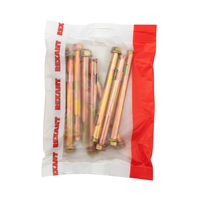 Анкерный болт с гайкой 10х125 REXANT, пакет 10 шт.