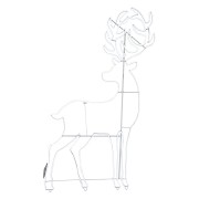 Фигура световая Сказочный олень из гибкого неона, 180х110 см, 2400 LED, цвет свечения белый NEON-NIGHT Фигура световая Сказочный олень из гибкого неона, 180х110 см, 2400 LED, цвет свечения белый NEON-NIGHT