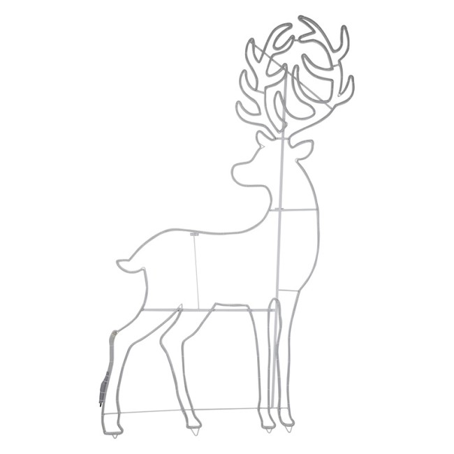 Фигура световая Сказочный олень из гибкого неона, 180х110 см, 2400 LED, цвет свечения белый NEON-NIGHT Фигура световая Сказочный олень из гибкого неона, 180х110 см, 2400 LED, цвет свечения белый NEON-NIGHT