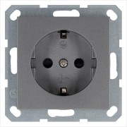 Розетка 1-м Shuko 16А IP20 с заземл. защ. шторки механизм алюм. Jasmart G5501S Розетка 1-м Shuko 16А IP20 с заземл. защ. шторки механизм алюм. Jasmart G5501S