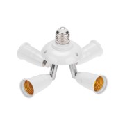 Разветвитель цокольный Е27-4хЕ27 (поворотный цоколь) белый REXANT Разветвитель цокольный Е27-4хЕ27 (поворотный цоколь) белый REXANT