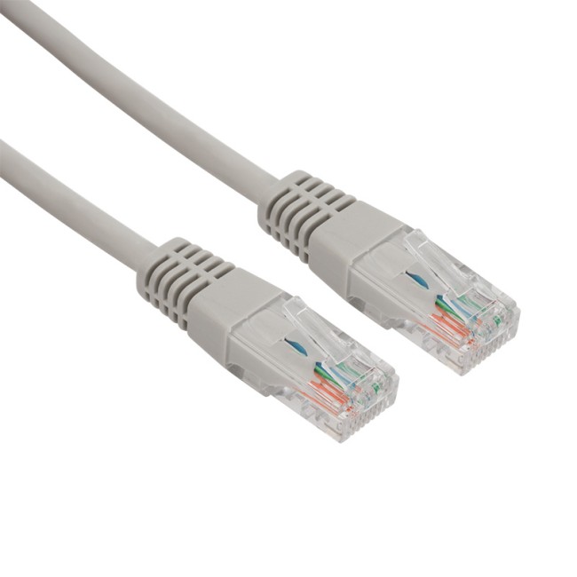 Шнур коммутационный, патч-корд U/UTP RJ45-RJ45, CAT 5e, ZH нг(А)-HF, серый, 0,5м REXANT 