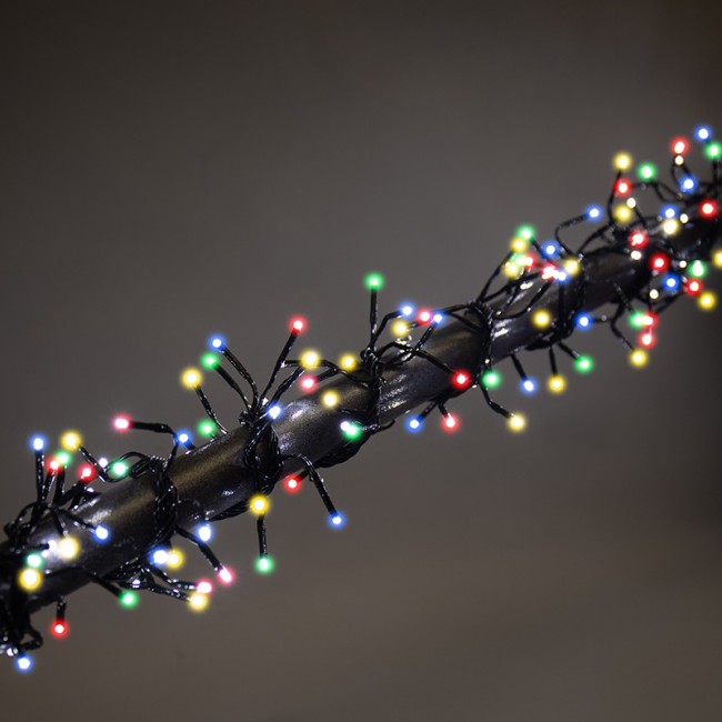 Гирлянда Кластер LED 3 м, темно-зеленый ПВХ IP20, 288 диодов, цвет мультиколор Гирлянда Кластер LED 3 м, темно-зеленый ПВХ IP20, 288 диодов, цвет мультиколор