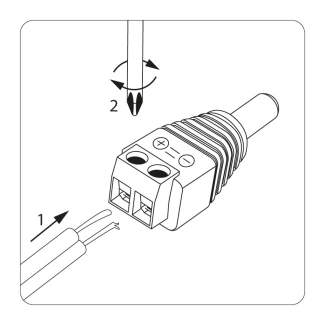 Разъем питания DC штекер 2,1х5,5мм с клеммной колодкой REXANT Разъем питания DC штекер 2,1х5,5мм с клеммной колодкой REXANT