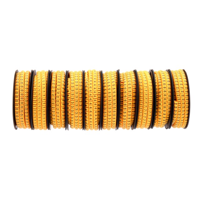 Маркеры на кабель, ø 3,6...7,4 мм, цифры 0-9, комплект 10 роликов (EC-2) REXANT Маркеры на кабель, ø 3,6...7,4 мм, цифры 0-9, комплект 10 роликов (EC-2) REXANT