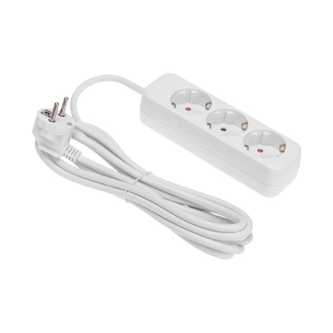 Удлинитель STANDARD 3 гнезда, 3м, 3х1,0мм², с/з, белый REXANT Удлинитель STANDARD 3 гнезда, 3м, 3х1,0мм², с/з, белый REXANT