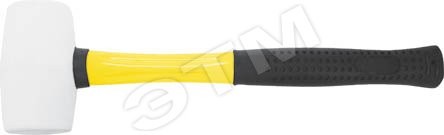 Киянка резиновая белая, фиберглассовая ручка 45 мм (230 гр)