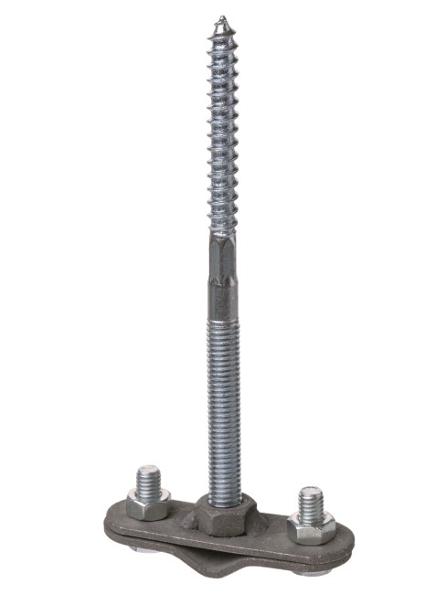 Держатель фасадный для прута Ø6-10 мм длина 250 мм, дюбель, стальной зажим, термодиффузия TDM Держатель фасадный для прута Ø6-10 мм длина 250 мм, дюбель, стальной зажим, термодиффузия TDM