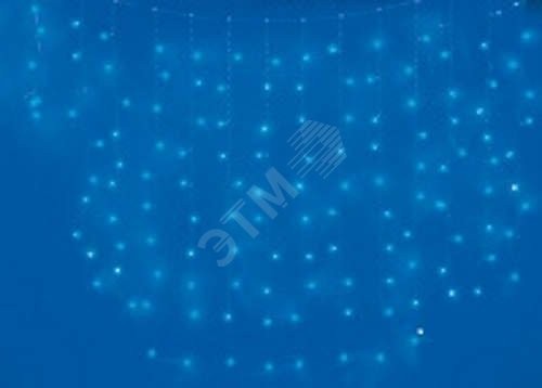 ULD-B1805-048/DTA BLUE IP20 Бахрома светодиодная, 1,8м. 48 светодиодов. Синий свет. Провод прозрачный. ТМ Uniel