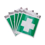 Знак медицинского  назначения "Аптечка первой медицинской помощи" с хедером;200х200 мм REXANT