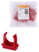 Крепеж-клипса для трубы ПНД 20 мм (10 шт.) красная TDM Крепеж-клипса для трубы ПНД 20 мм (10 шт.) красная TDM