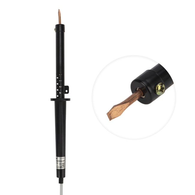 Паяльник с деревянной ручкой, серия ЭПСН, 25Вт, 230В, пакет REXANT Паяльник с деревянной ручкой, серия ЭПСН, 25Вт, 230В, пакет REXANT