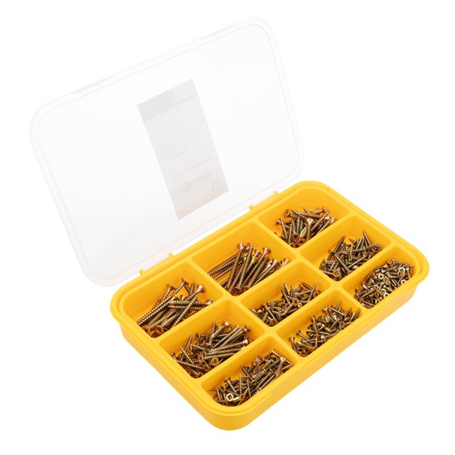 Набор саморезов для ДСП (510 шт/уп) KRANZ Набор саморезов для ДСП (510 шт/уп) KRANZ