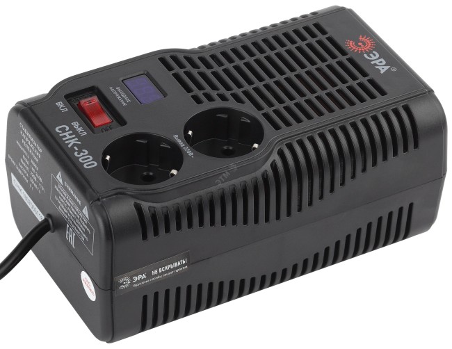 Стабилизатор напряжения компактный ЭРА СНК-300 160-260В/220В, 300ВА