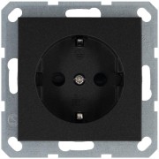 Розетка 1-м Shuko 16А IP20 с заземл. защ. шторки механизм антрацит Jasmart G5501B Розетка 1-м Shuko 16А IP20 с заземл. защ. шторки механизм антрацит Jasmart G5501B