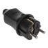 Вилка прямая влагозащищенная 2P+PE 230V, 16 А, IP44 каучук PROconnect
