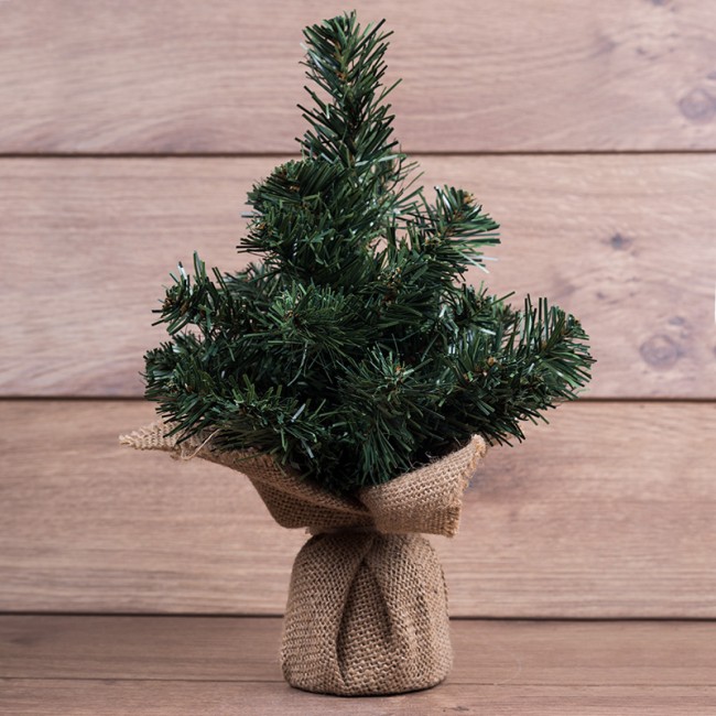 Елочка 30см в плетеном мешочке, ПВХ Елочка 30см в плетеном мешочке, ПВХ
