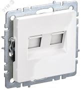 BRITE Розетка компьютерная двойная кат.5E RJ45 РК10-2-БрБ белый BRITE Розетка компьютерная двойная кат.5E RJ45 РК10-2-БрБ белый