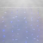 Гирлянда Светодиодный Дождь 2х3м, постоянное свечение, прозрачный провод, 230 В, диоды СИНИЕ (нужен шнур питания 303-500-1)