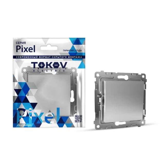 Выключатель 1-кл. СП Pixel 10А IP20 механизм алюм. TOKOV ELECTRIC TKE-PX-V1-C03 Выключатель 1-кл. СП Pixel 10А IP20 механизм алюм. TOKOV ELECTRIC TKE-PX-V1-C03