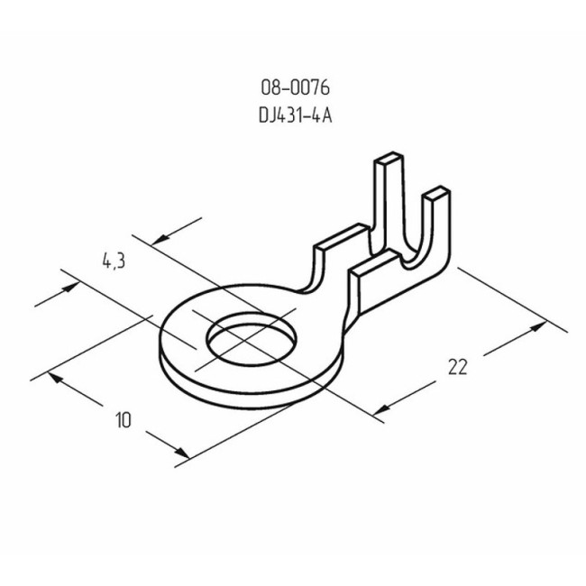 Наконечник кольцевой REXANT, ø4.3 мм, 0.5-0.8 мм² (НК 4-0,5-0,8) Наконечник кольцевой REXANT, ø4.3 мм, 0.5-0.8 мм² (НК 4-0,5-0,8)